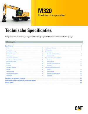 Excavatrice sur pneus Caterpillar M320