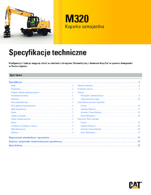 Excavatrice sur pneus Caterpillar M320