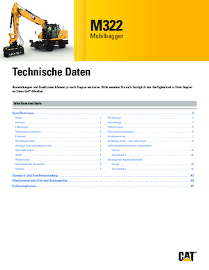 Excavatrice sur pneus Caterpillar M322