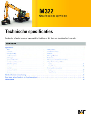 Excavatrice sur pneus Caterpillar M322