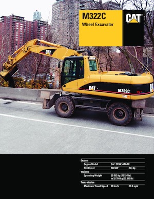 Excavatrice sur pneus Caterpillar M322C
