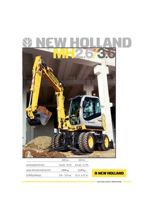 Excavatrice sur pneus New Holland MH 2.6