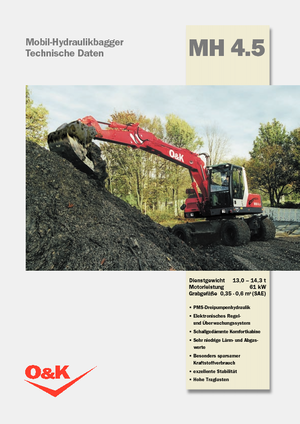 Excavatrice sur pneus O&K MH 4.5