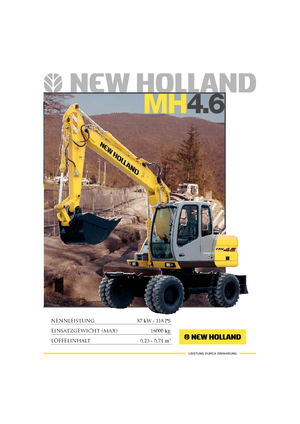 Excavatrice sur pneus New Holland MH 4.6