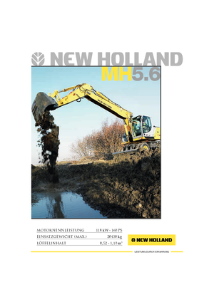 Excavatrice sur pneus New Holland MH 5.6