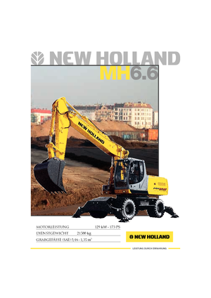 Excavatrice sur pneus New Holland MH 6.6
