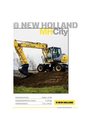 Excavatrice sur pneus New Holland MH City