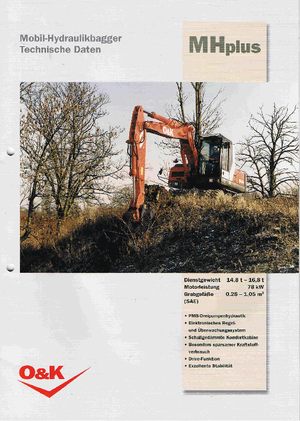 Excavatrice sur pneus O&K MH PLUS
