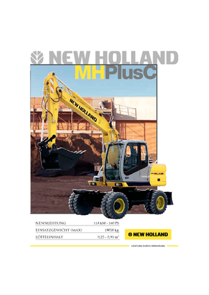 Excavatrice sur pneus New Holland MH Plus C