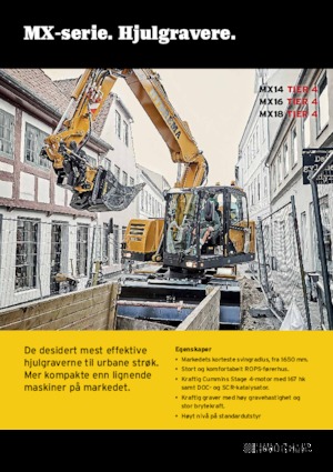 Excavatrice sur pneus Hydrema MX 14