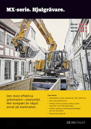 Excavatrice sur pneus Hydrema MX 14