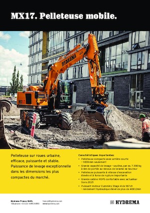 Excavatrice sur pneus Hydrema MX 17
