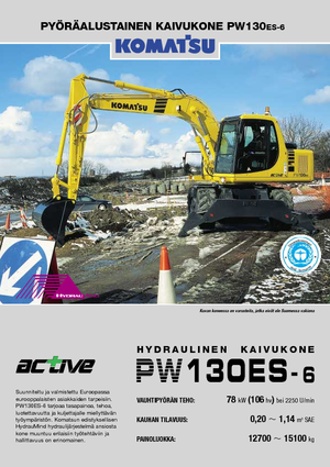 Excavatrice sur pneus Komatsu PW130-6