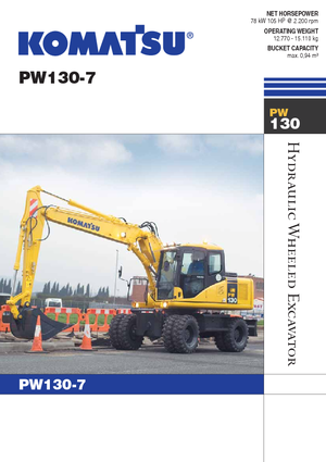 Excavatrice sur pneus Komatsu PW130-7
