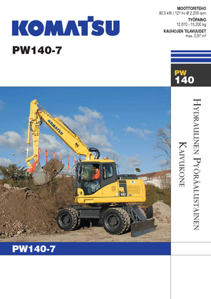 Excavatrice sur pneus Komatsu PW140-7
