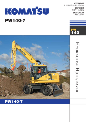 Excavatrice sur pneus Komatsu PW140-7