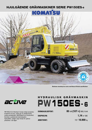 Excavatrice sur pneus Komatsu PW150-6