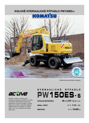 Excavatrice sur pneus Komatsu PW150-6