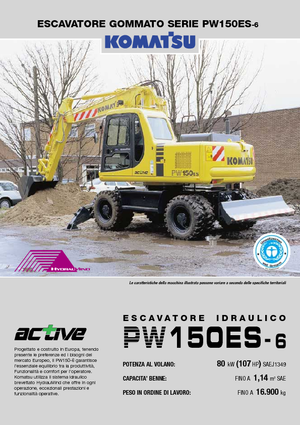 Excavatrice sur pneus Komatsu PW150-6