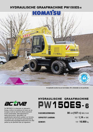 Excavatrice sur pneus Komatsu PW150-6