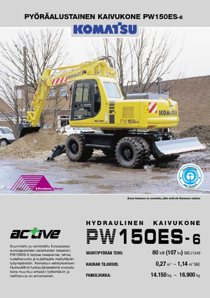 Excavatrice sur pneus Komatsu PW150-6