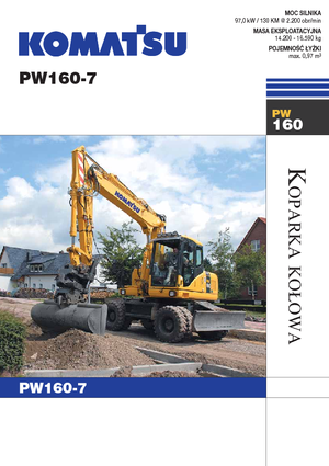 Excavatrice sur pneus Komatsu PW160-7E0