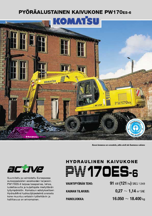 Excavatrice sur pneus Komatsu PW170-6