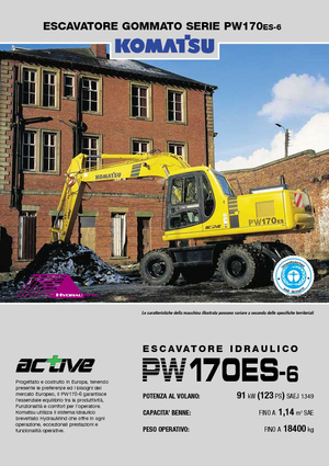 Excavatrice sur pneus Komatsu PW170-6