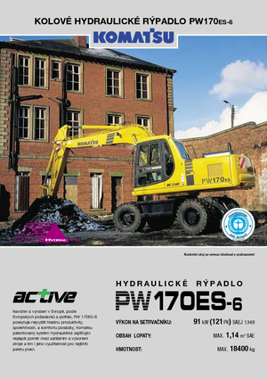 Excavatrice sur pneus Komatsu PW170-6