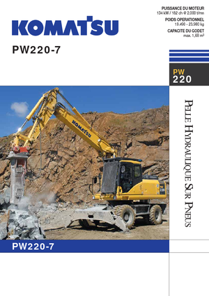 Excavatrice sur pneus Komatsu PW220-7 E0