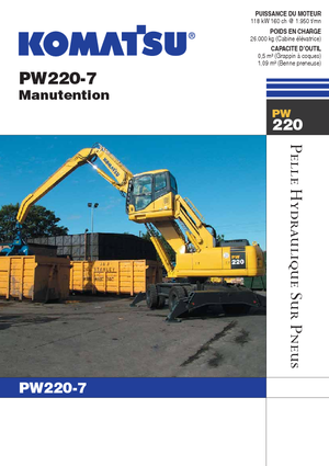 Excavatrice sur pneus Komatsu PW220-7MH