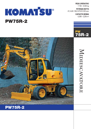 Excavatrice sur pneus Komatsu PW75 R-2