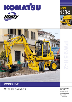 Excavatrice sur pneus Komatsu PW95 R-2