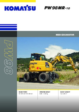 Excavatrice sur pneus Komatsu PW98MR-10