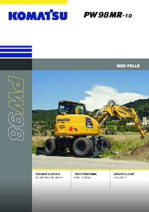 Excavatrice sur pneus Komatsu PW98MR-10