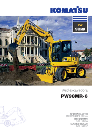 Excavatrice sur pneus Komatsu PW98MR-6