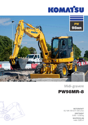 Excavatrice sur pneus Komatsu PW98MR-8