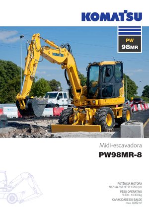 Excavatrice sur pneus Komatsu PW98MR-8