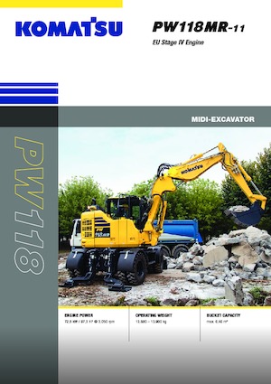 Excavatrice sur pneus Komatsu PW118MR-11