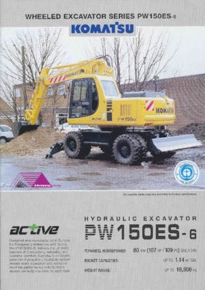 Excavatrice sur pneus Komatsu PW150-6