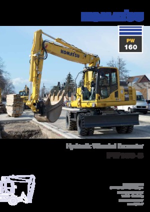 Excavatrice sur pneus Komatsu PW160-8
