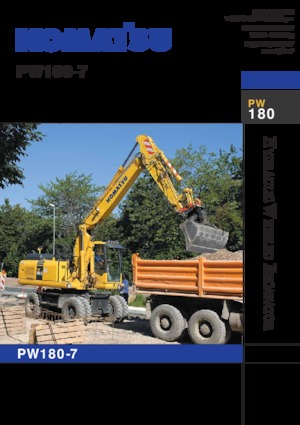 Excavatrice sur pneus Komatsu PW180-7E0