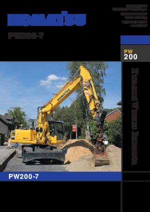 Excavatrice sur pneus Komatsu PW200-7E0