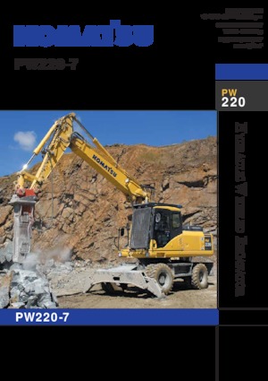 Excavatrice sur pneus Komatsu PW220-7