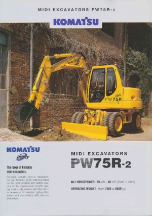 Excavatrice sur pneus Komatsu PW75 R-2
