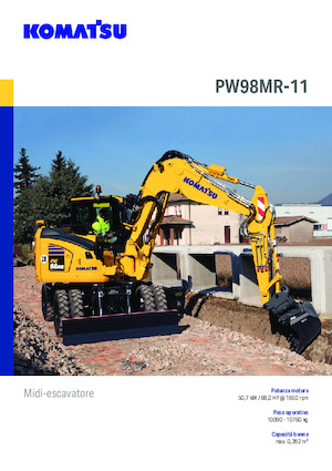 Excavatrice sur pneus Komatsu PW98MR-11E0