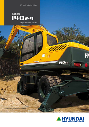 Excavatrice sur pneus Hyundai R 140 W 9