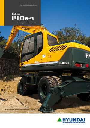 Excavatrice sur pneus Hyundai R 140 W 9
