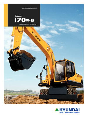 Excavatrice sur pneus Hyundai R 170 W 9