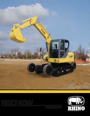 Excavatrice sur pneus RHINO REX74CW